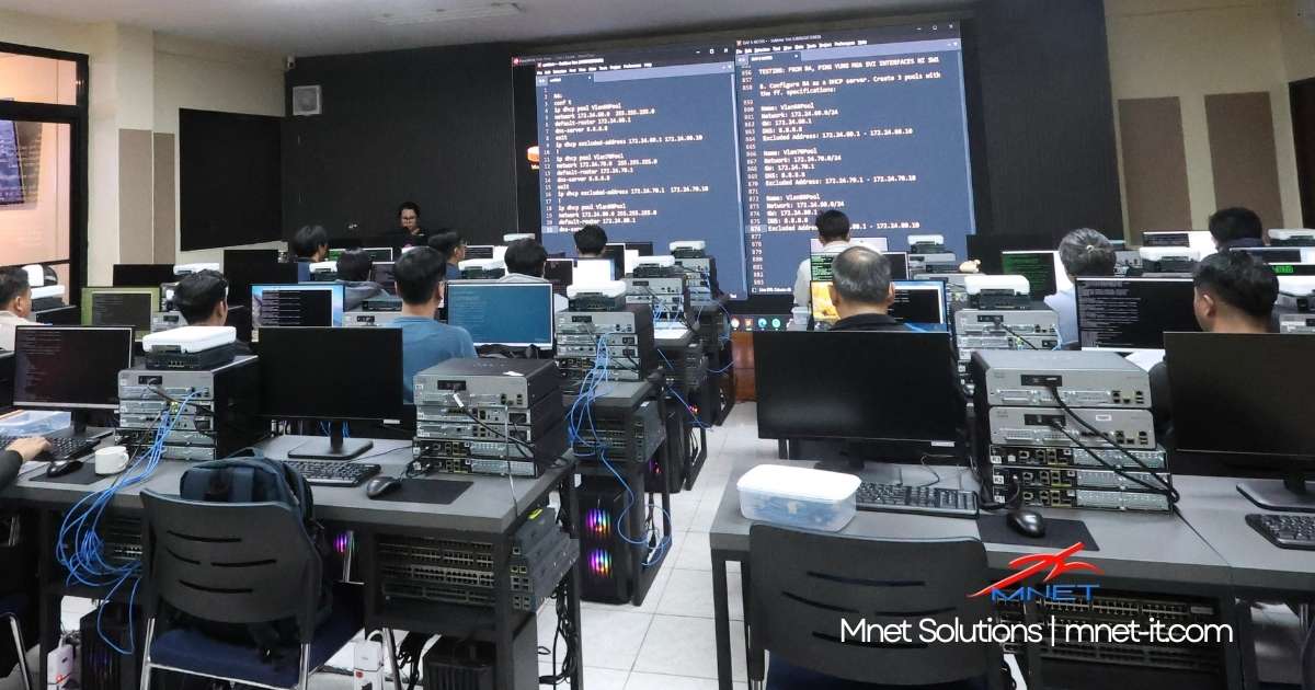 Hands-on CCNA training Philippines using real Cisco routers and switches at MNET